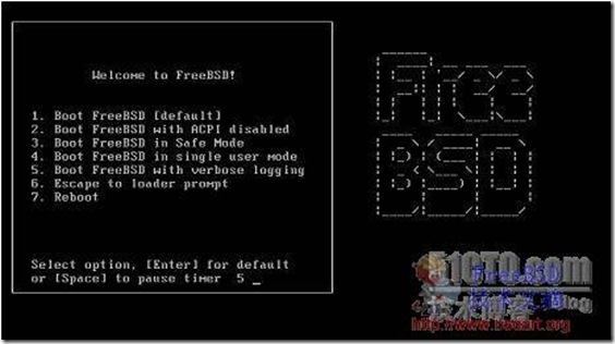 截图三：开始安装FreeBSD系统